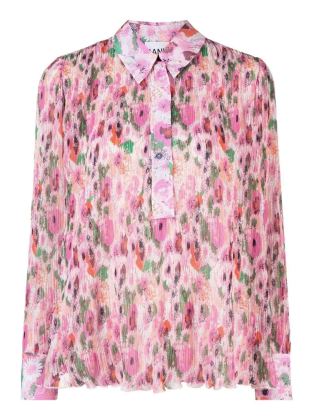 Ganni Floral Blouse, 42 (EU), Floral Print
